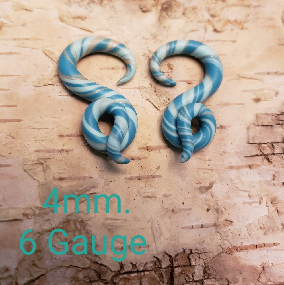 6 gauge 4mm earring plugs handmade